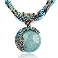 womens pendant necklaces bracelet round crystal rhinestone fashion eur ...