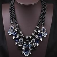 Women\'s Statement Necklaces Crystal Gemstone Statement Jewelry Luxury Jewelry Royal Blue Jewelry