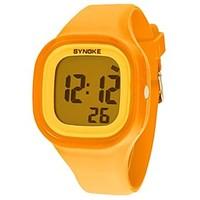 Women\'s Dress Watch Fashion Watch Digital Watch Wrist watch Quartz Digital Silicone Band Orange Strap Watch