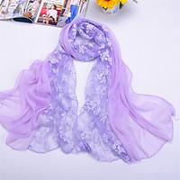 Women\'s Casual Chiffon/Polyester Rose Print Thin Scarves