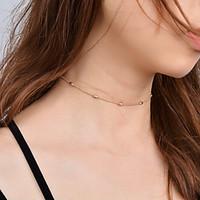 Women\'s Choker Necklaces Jewelry Single Strand Copper Alloy Euramerican Fashion Personalized Simple Style Jewelry ForParty Special