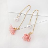 Women\'s Drop Earrings Imitation Pearl Euramerican Fashion Alloy Flower Jewelry For Daily Casual 1 Pair