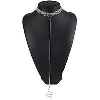 Women\'s Choker Necklaces Rhinestones Alloy Euramerican Fashion Jewelry For Wedding Party 1pc