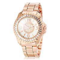 Women\'s Casual Watch Simulated Diamond Watch Imitation Diamond Quartz Rose Gold Plated Stainless Steel Band Sparkle Rose Gold