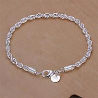 womens chain bracelet basic fashion sterling silver geometric jewelry  ...