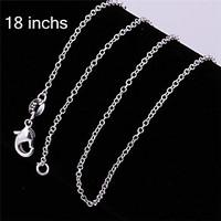 womens mens chain necklaces circle silver sterling silver fashion clas ...