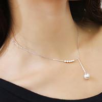 Women\'s Choker Necklaces Pearl Necklace Pearl Imitation Pearl Alloy Silver Golden Jewelry Wedding Party Daily Casual 1pc