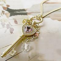 womens pendant necklaces crystal alloy heart heart gold silver jewelry ...