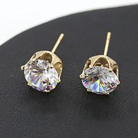 Women\'s Korean Style New Fashion Cute Zircons Crystal Earring