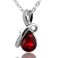 womens pendant necklaces gemstone crystal alloy drop fashion white yel ...