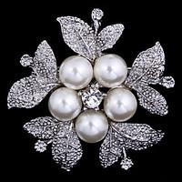Women\'s Flower Brooch for Wedding Party Decoration Scarf , Fine Jewelry, Random Color