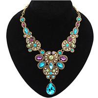 Women\'s Statement Necklaces Bib Necklaces Gemstone Drop Fashion	European Luxury Jewelry for Party