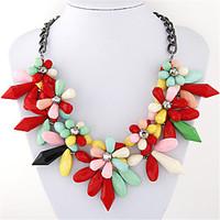 Women\'s Statement Necklaces Resin Alloy Fashion Dark Blue Red Light Blue Jewelry Party Daily Casual 1pc