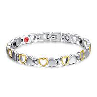Women\'s Jewelry Health Care Silver Gold Titanium Steel Magnetic Therapy Bracelet Christmas Gifts