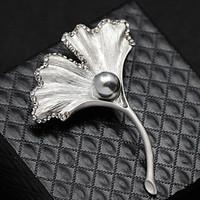Women\'s Girls´ Brooches Crystal Fashion Wings / Feather Silver Golden Jewelry Wedding Party Daily