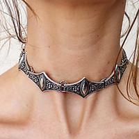 Women\'s Choker Necklaces Statement Necklaces Alloy Fashion Statement Jewelry Silver Jewelry Wedding Party Daily Casual 1pc