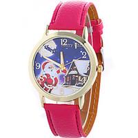 Women\'s Fashion Cool Quartz Casual Watch Leather Belt Merry Christmas Santa Claus Sleigh Watch Unique Watch