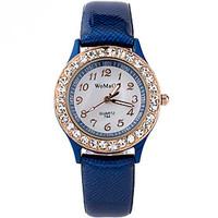 Women\'s Fashion Watch Wrist watch / Imitation Diamond Rhinestone Quartz PU Band Cool Casual Black White Blue Red Purple