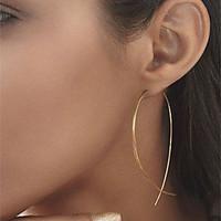 Women New Extreme Simplicity Abstract Art Copper Handmade Earrings Alloy Fish Earrings 1 pair