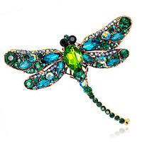 womens fashion alloyrhinestonecrystal dragonfly brooches pin partydail ...