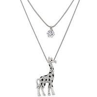 Women\'s Pendant Necklaces Rhinestone Simulated Diamond Alloy Animal Shape Double-layer Fashion Silver Jewelry Party Daily 1pc