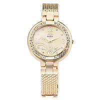 Women\'s Fashion Watch Bracelet Watch Simulated Diamond Watch Strap Watch Quartz Alloy Band Flower Elegant Silver Gold Rose Gold