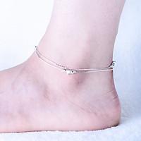 woman alloy circular lobster clasp anklet