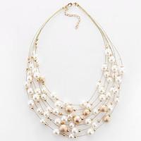 womens choker necklaces imitation pearl pearl imitation pearl alloy ro ...