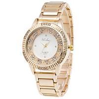 Women\'s Fashion Quartz Casual Watch Diamond Stainless Steel Belt Business Round Alloy Dial Watch Cool Watch Unique Watch
