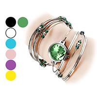 Women\'s Watch Silver Steel with Beads Bracelet Strap Watch Cool Watches Unique Watches Fashion Watch