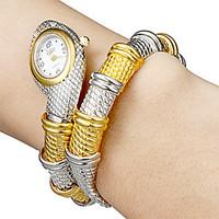 womens snake shape white dial quartz analog bracelet watch cool watche ...