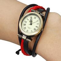 Women\'s Vintage Elliptical Dial Plaited Band Bracelet Watch (Assorted Colors) Cool Watches Unique Watches Strap Watch