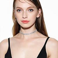 Women\'s Multilayer Crystal Choker Necklaces Basic Jewelry For Wedding Party Special Occasion Halloween Birthday Congratulations