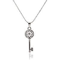 womens pendant necklaces crystal simulated diamond alloy fashion silve ...