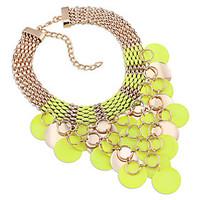 Women\'s Strands Necklaces Crystal Chrome Unique Design Euramerican Fashion Personalized Light Green Red Jewelry ForWedding Party