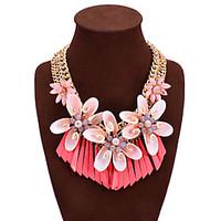 womens statement necklaces alloy shell simulated diamond heart bohemia ...