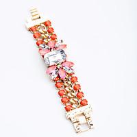 womens chain bracelet jewelry friendship fashion alloy flower red jewe ...