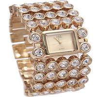 Women\'s Fashion Watch Bracelet Watch Quartz Alloy Band Silver Gold