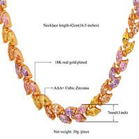 Women\'s Choker Necklaces Chain Necklaces Collar Necklace Zircon Cubic Zirconia Platinum Plated Gold Plated Alloy Silver Golden Jewelry