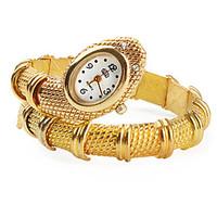 Women\'s Gold Snake Style Alloy Quartz Analog Bracelet Watch Cool Watches Unique Watches