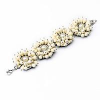 Women\'s Chain Bracelet Jewelry Friendship Fashion Alloy Flower White Jewelry For Wedding Anniversary 1pc