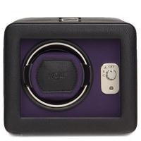 Wolf Windsor Single Winder With Cover Black/Purple