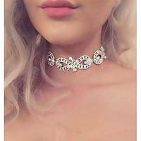 Women\'s Choker Necklaces Rhinestone Infinity Alloy Euramerican Fashion Luxury Jewelry For Wedding Party 1pc