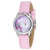 womens fashion watch quartz leather band pink rose