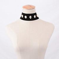 Women\'s Choker Necklaces Drop Jewelry Fabric Shell Basic Tassel Tassels Euramerican Handmade Fashion Personalized Simple Style Black