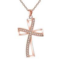womens pendant necklaces chain necklaces aaa cubic zirconia cross geom ...