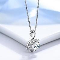 womens girls chain necklaces sterling silver basic light blue white je ...