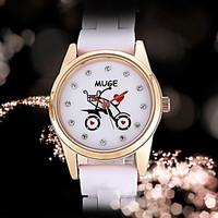 Women\'s Fashion Watch Quartz Ceramic Rose Gold Plated Band Casual Black White