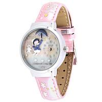 Women\'s Fashion Watch Quartz PU Band Pink