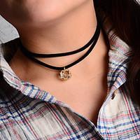 Women\'s Choker Necklaces Pendant Necklaces Layered Necklaces Zircon Cubic Zirconia Alloy Fashion Golden Jewelry Party Daily Casual 1pc